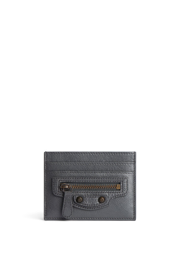 Balenciaga Le City Volcanic Rock Leather Card Holder