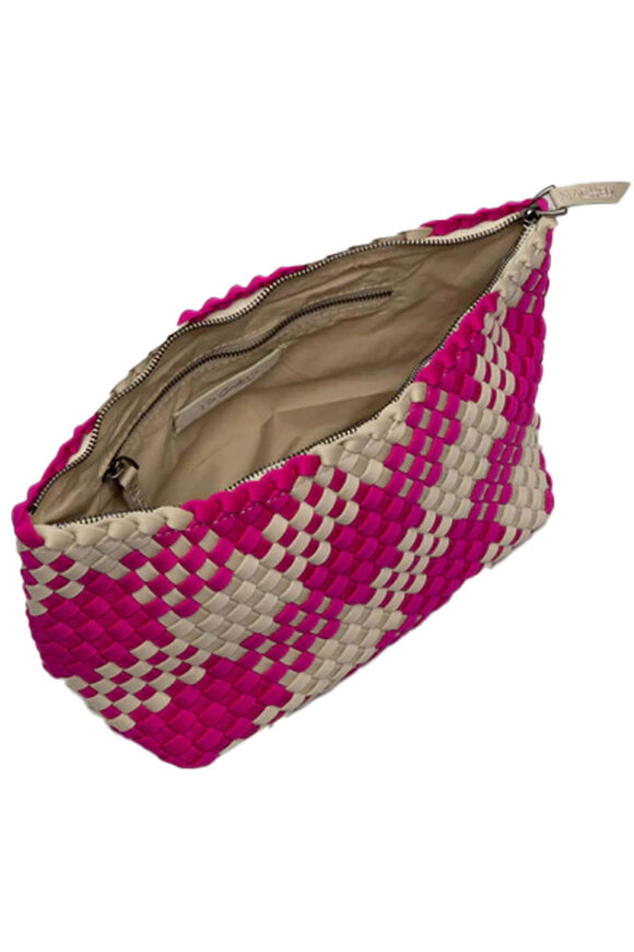 Naghedi - Portofino Plaid Cosmetic Bag in Hibiscus