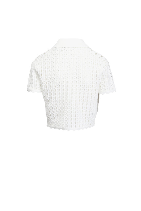 Simkhai Arlan Ivory Open Stitch Camp Shirt - view 2