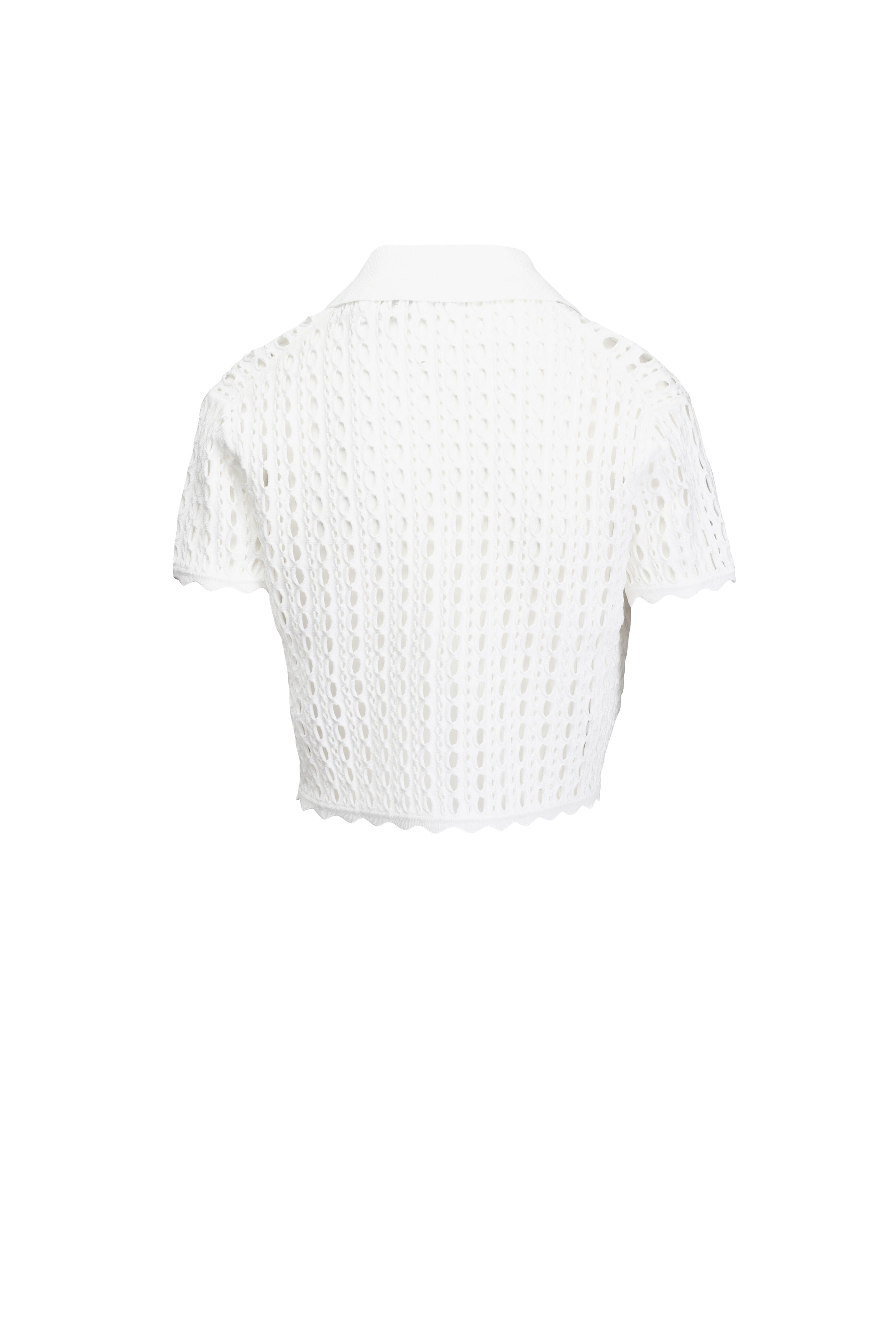 Simkhai - Arlan Ivory Open Stitch Camp Shirt