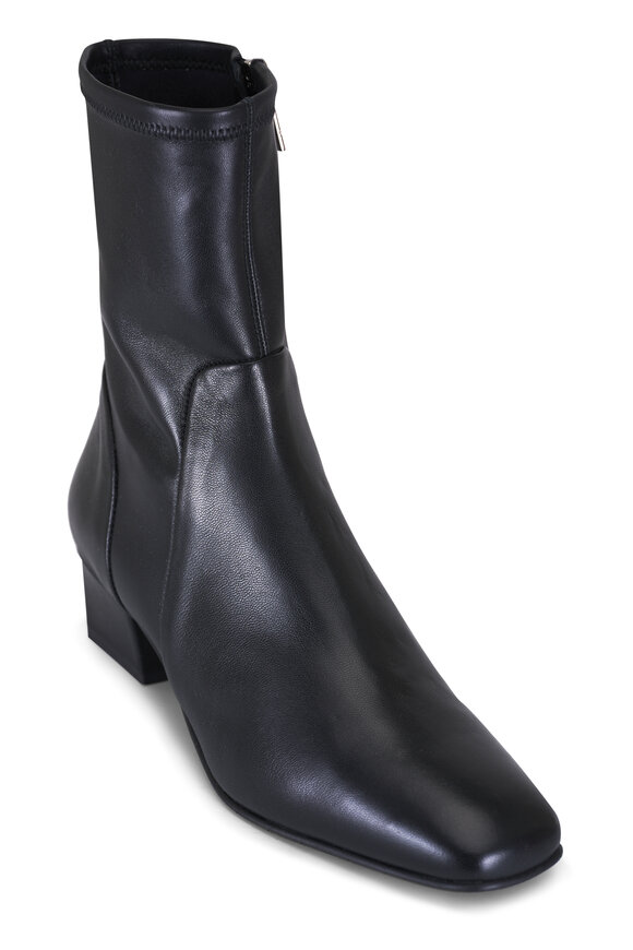 Aquatalia Stassi Black Leather Short Boot - view 1