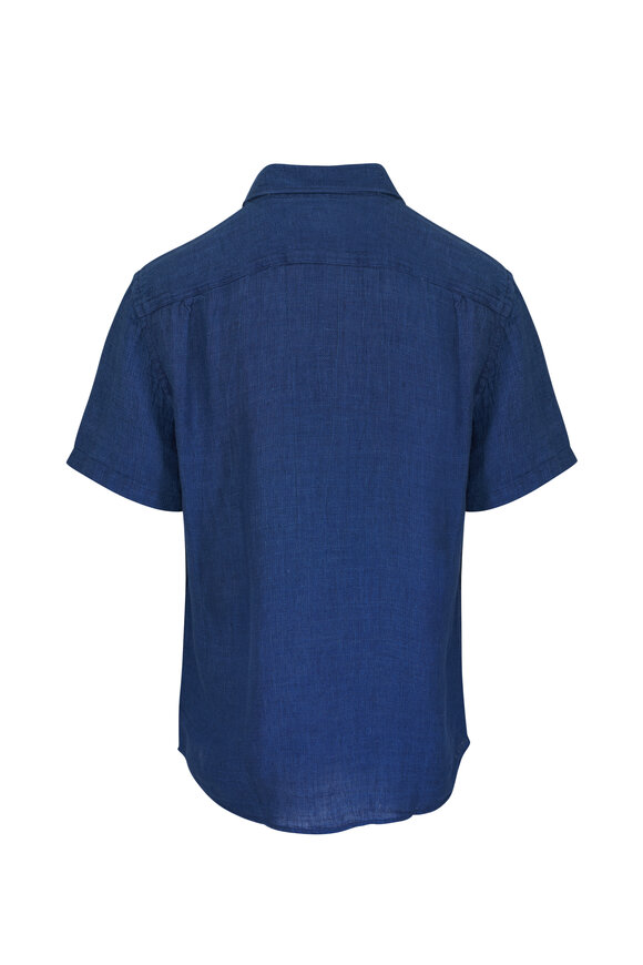Faherty Brand Palma Indigo Linen Shirt - view 3