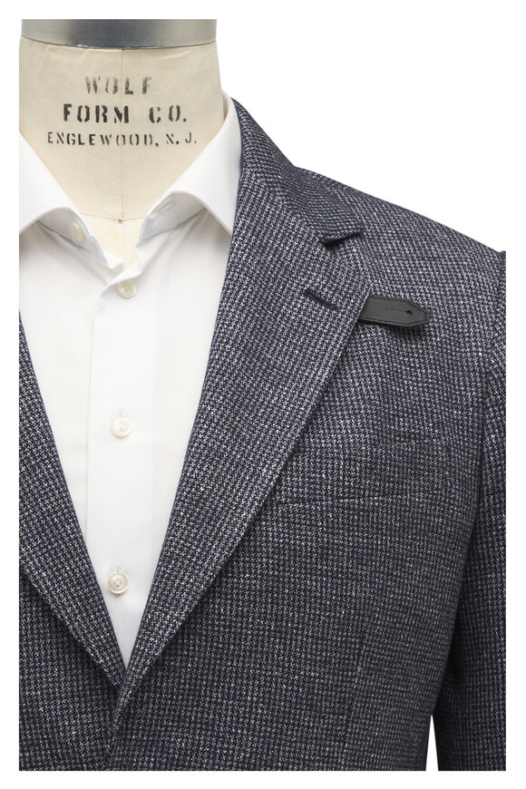 Brioni Gray Herringbone Linen, Cashmere & Silk Sportcoat