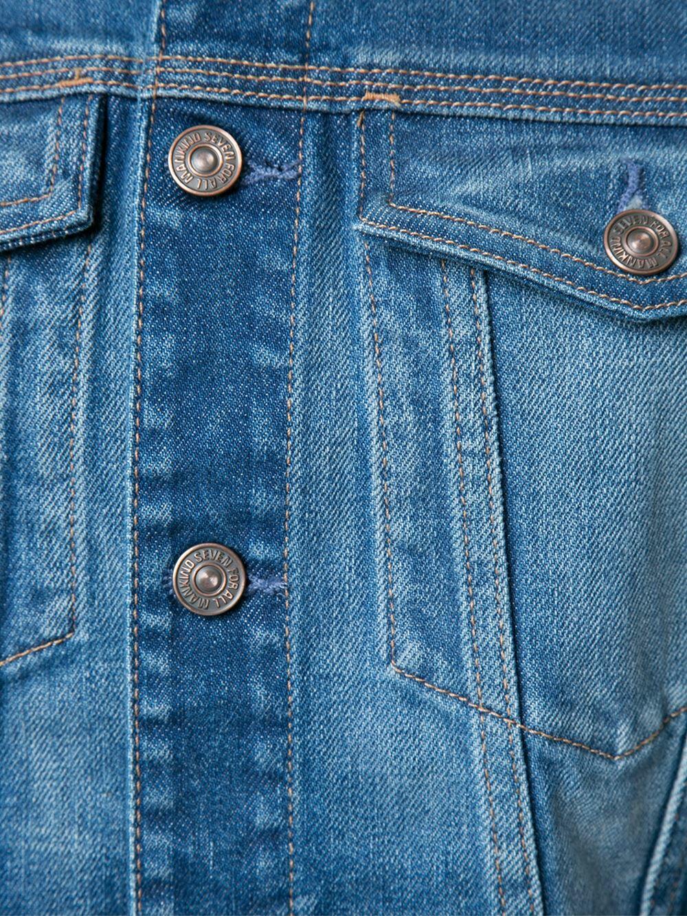 7 For All Mankind - Raw Edge Short Sleeve Denim Jacket