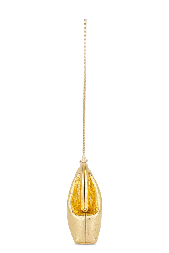 Jimmy Choo Skylar Gold Candy Wrap Leather Clutch - view 3