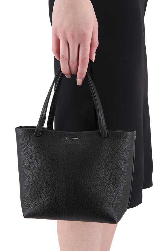 Park Lux Black Grained Leather Small Tote