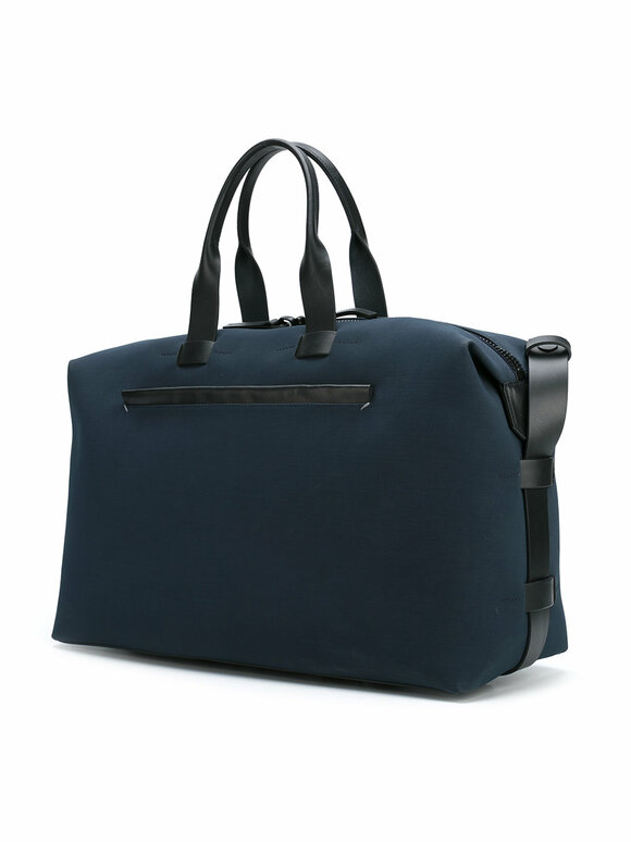 Troubadour - Navy Blue Nylon & Leather Weekender Bag