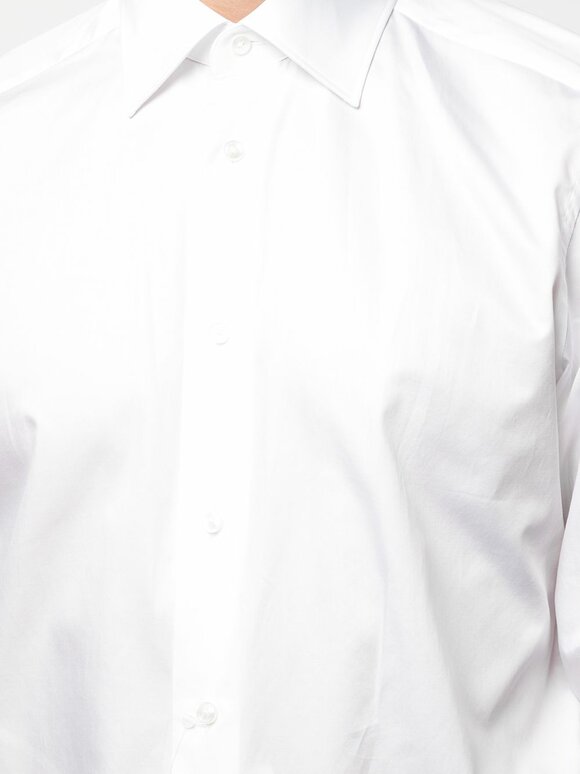 Zegna - Solid White Dress Shirt