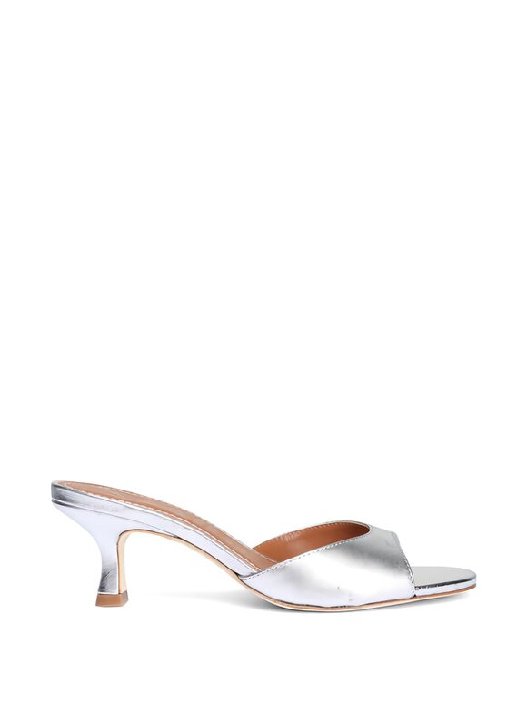 Staud Brigitte Metallic Silver Mule, 55mm - view 7