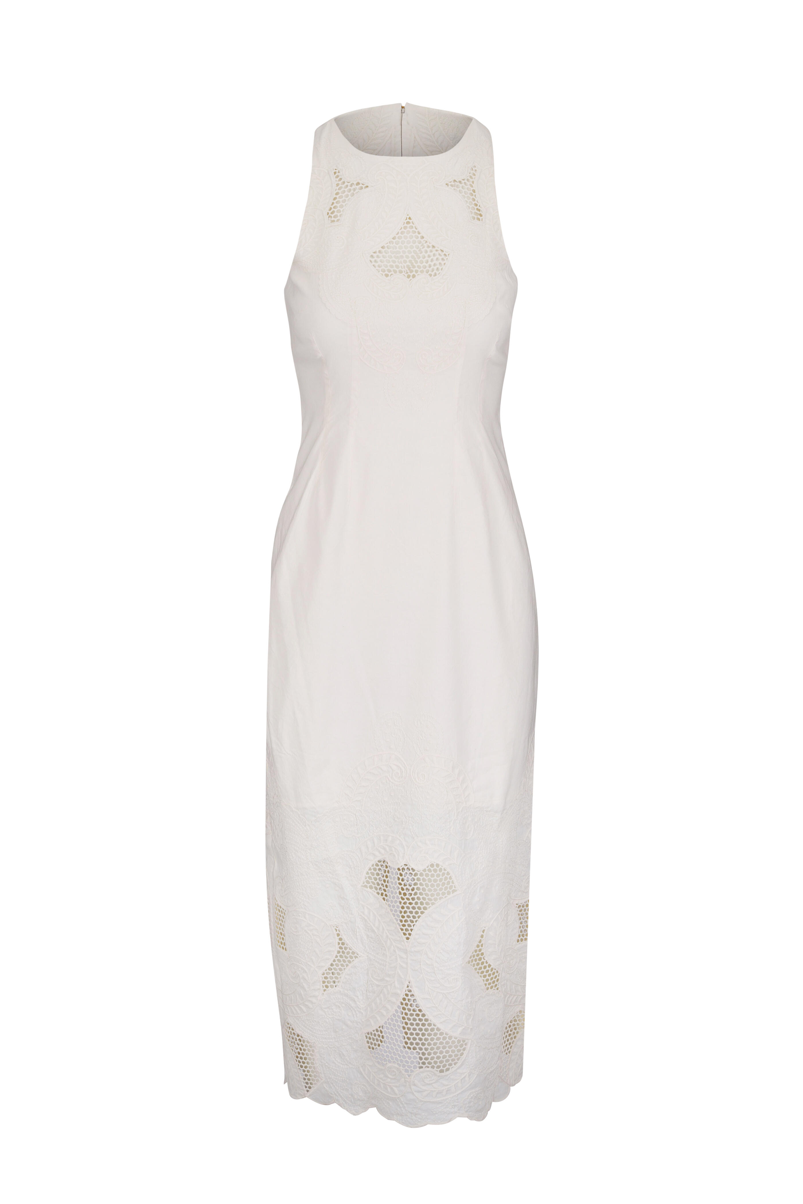 Veronica Beard - Upten Dove Embroidered Midi Dress