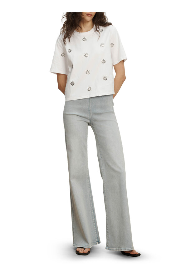 Veronica Beard Sebastian White Embellished T-Shirt - view 2