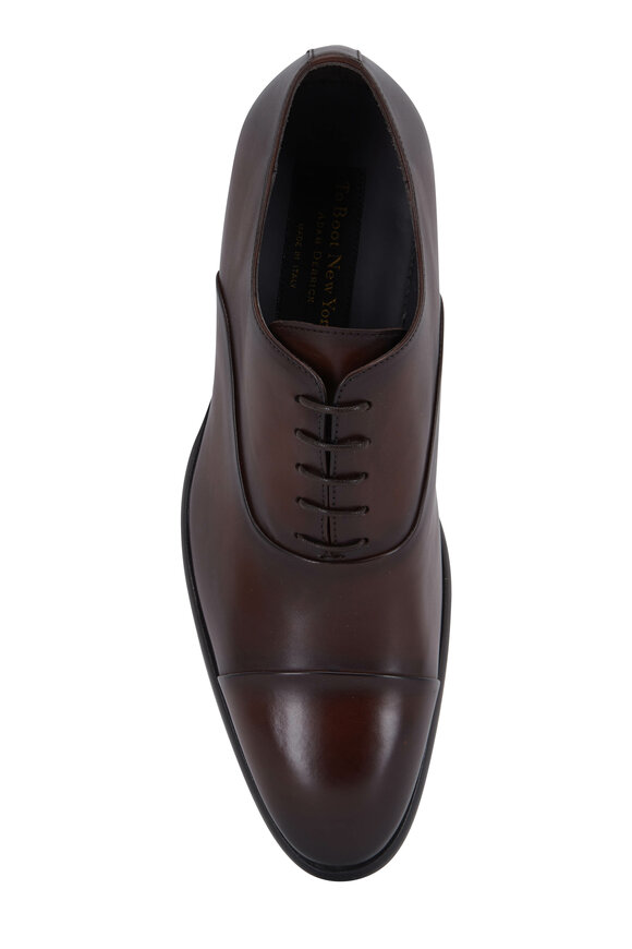 To Boot New York - Faro Brown Burnished Leather Cap-Toe Oxford 