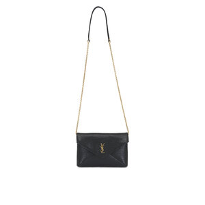 Saint Laurent - Cassandre Black Leather Chain Pouch Saint Laurent - Cassandre Black Leather Chain Pouch