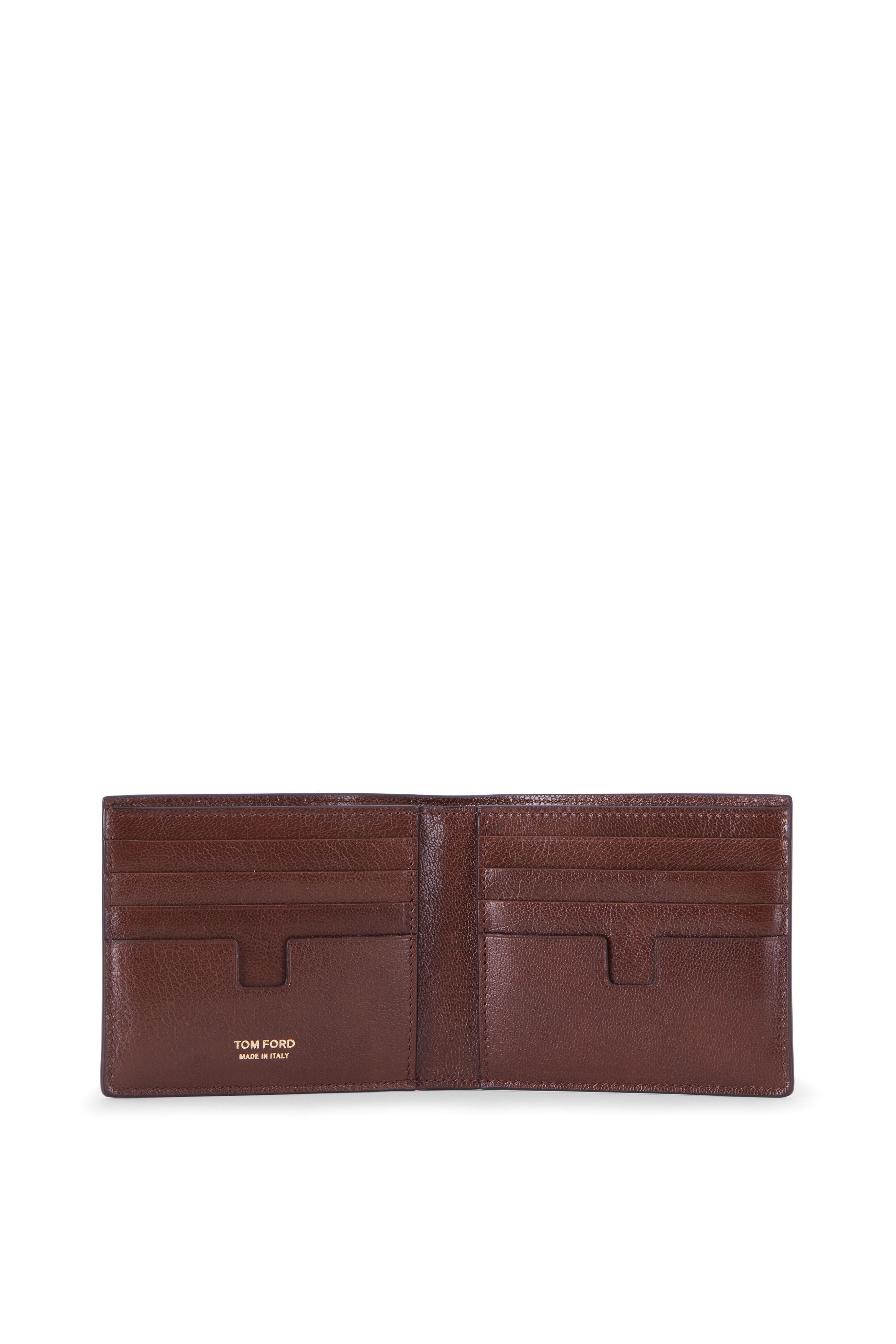Tom Ford - Brown Grained Leather Bi-Fold Wallet | Mitchell Tom Ford - Brown Grained Leather Bi-Fold Wallet | Mitchell