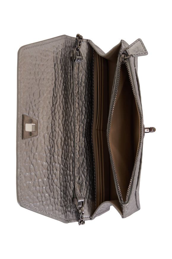 Akris - Anouck Inox Hammered Leather Envelope Bag