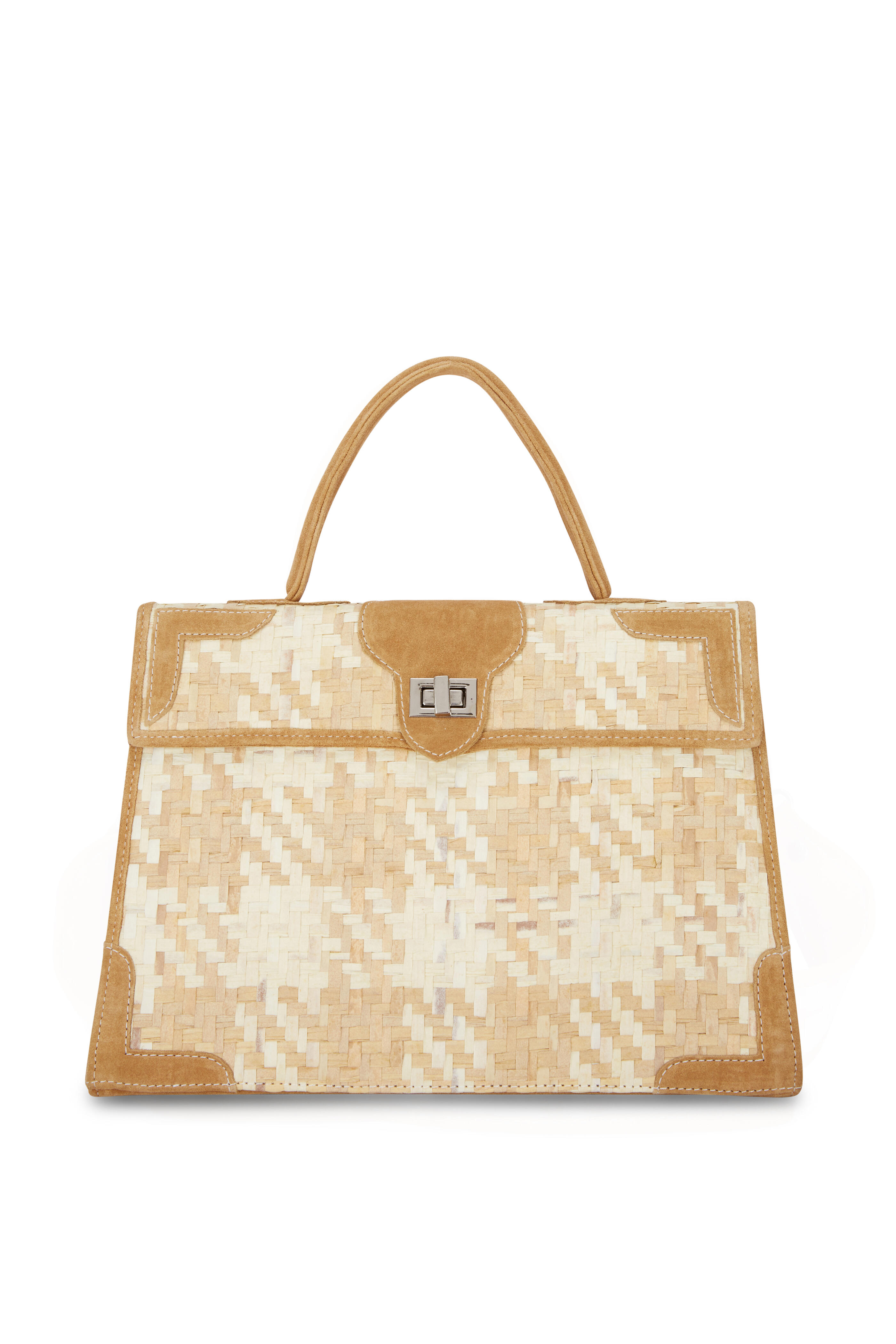 Marquise Paris - Lumière Honey Straw & Suede Shoulder Bag