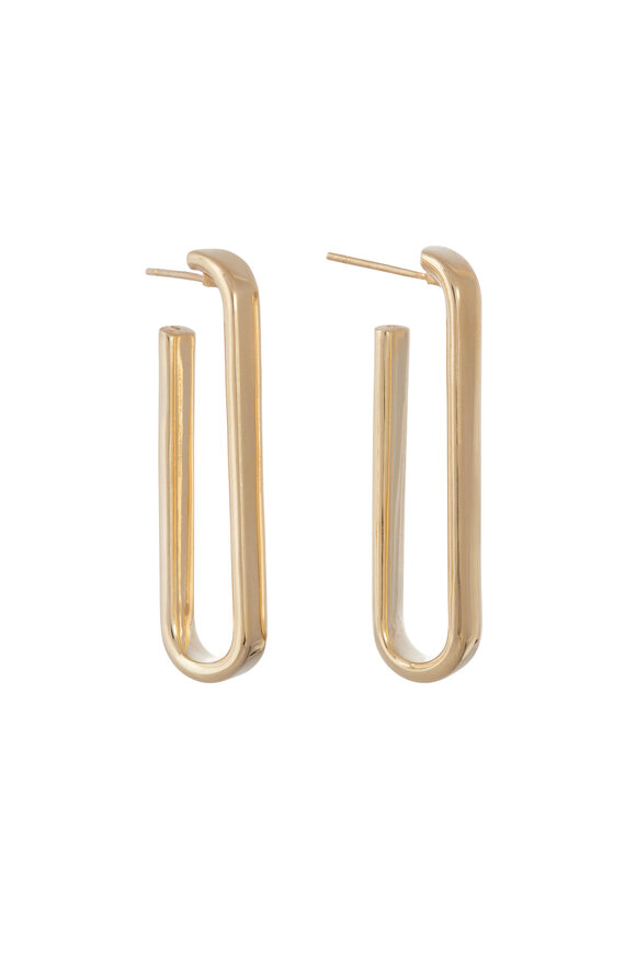 Sidney Garber - Wide Paper Clip Hoop Earrings
