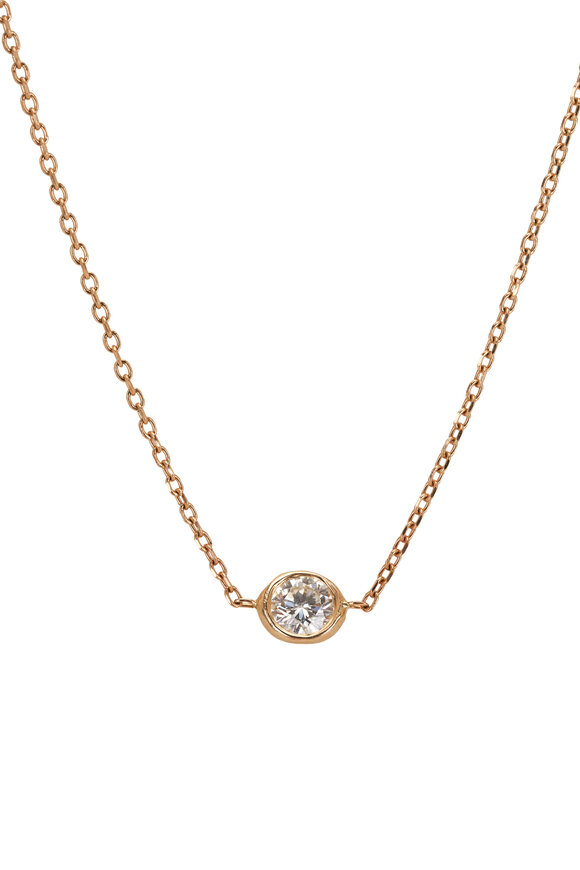 Cairo - Diamond Bezel Set Pendant Necklace