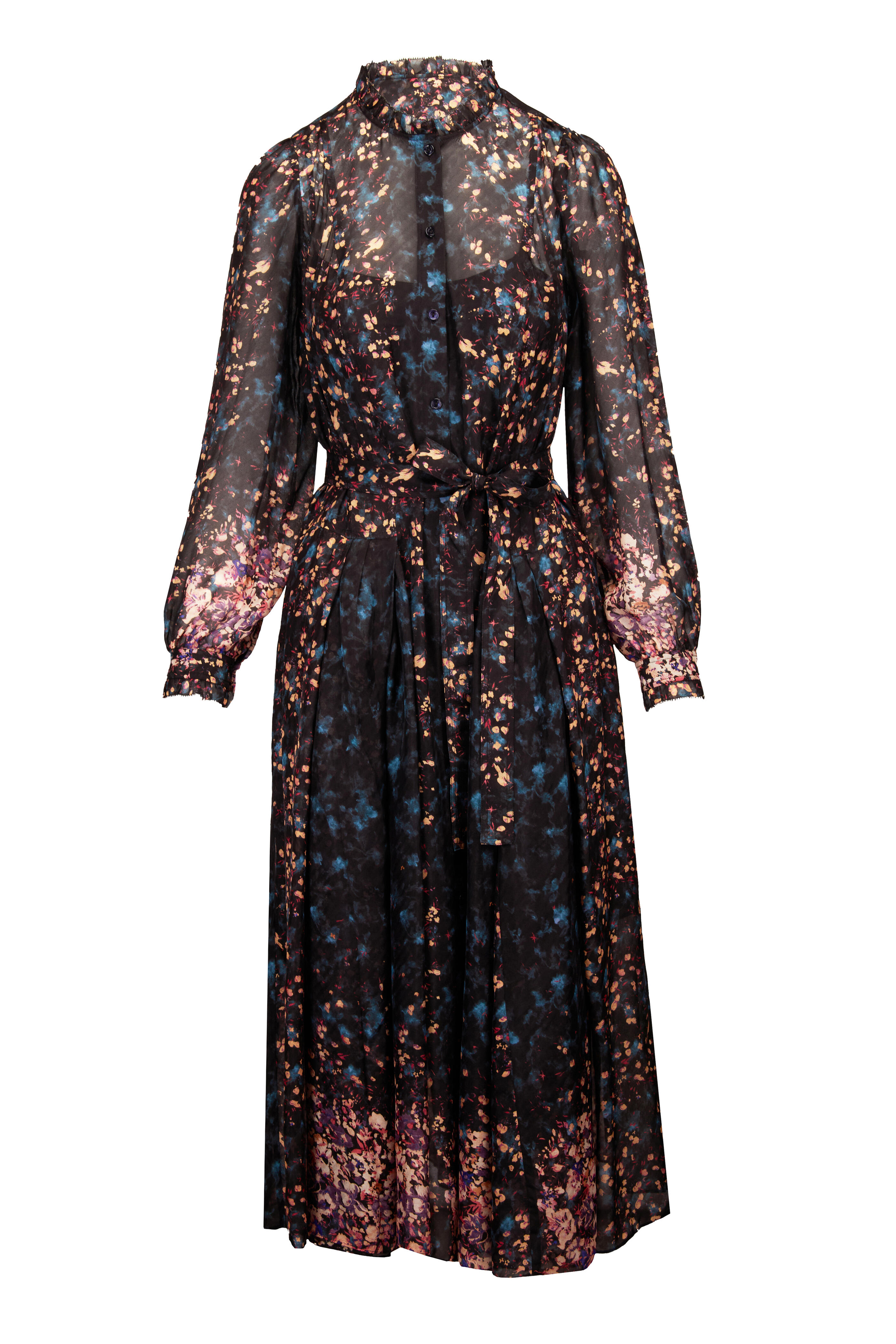 Ulla Johnson - Tessa Eclipse Long Sleeve Silk Dress - view 1