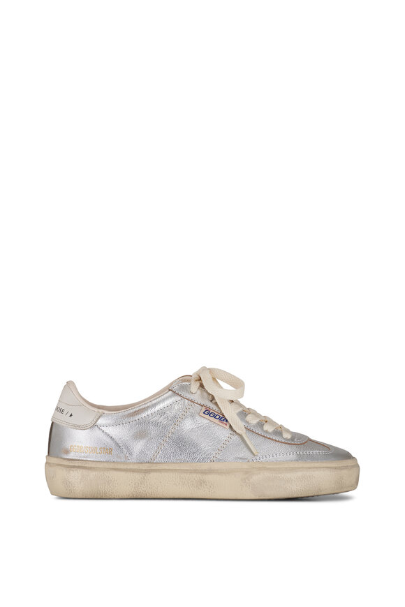 Golden Goose - Soul Star Silver & White Laminated Sneaker 