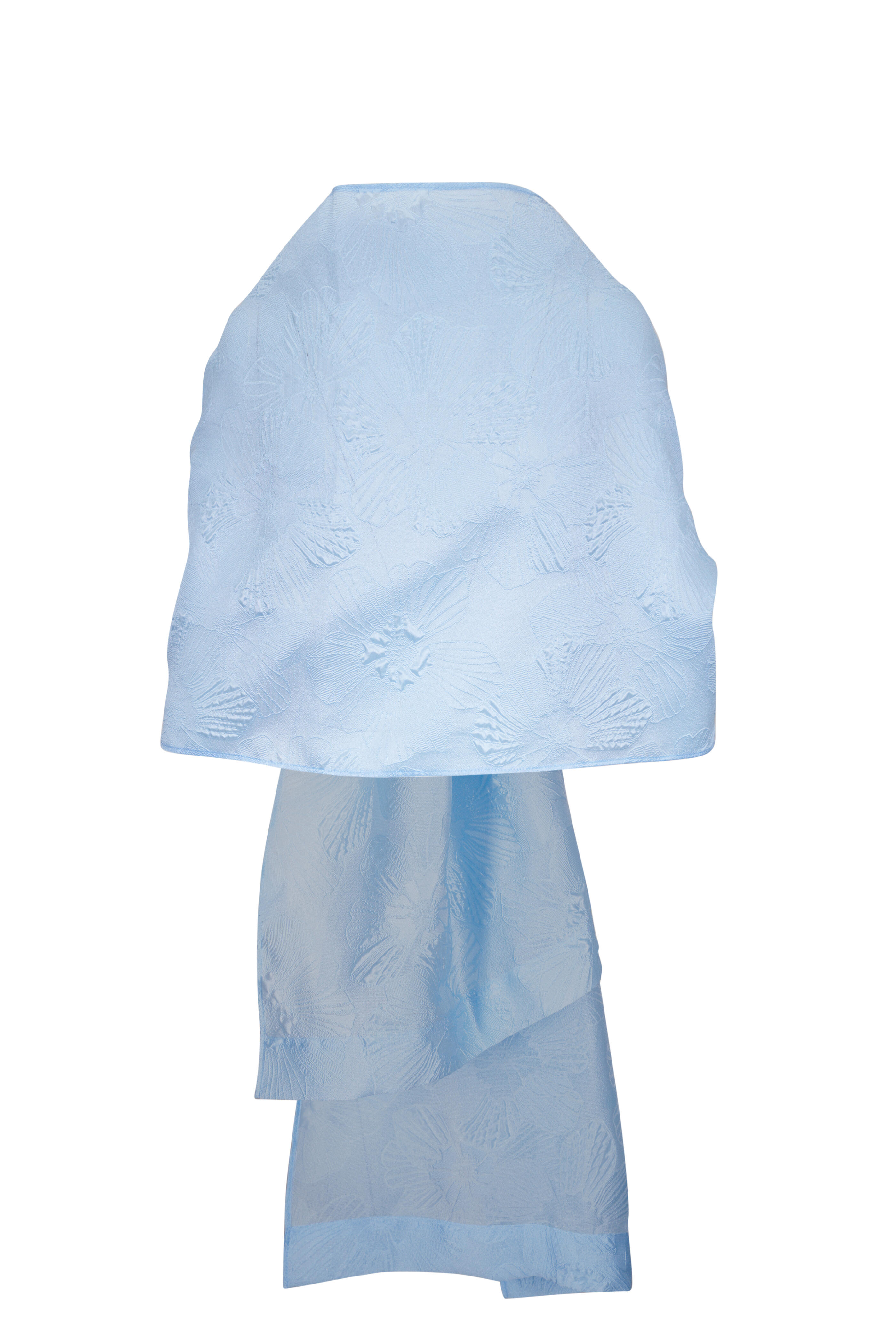 Talbot Runhof - Cornflower Blue Anemone Jacquard Stole