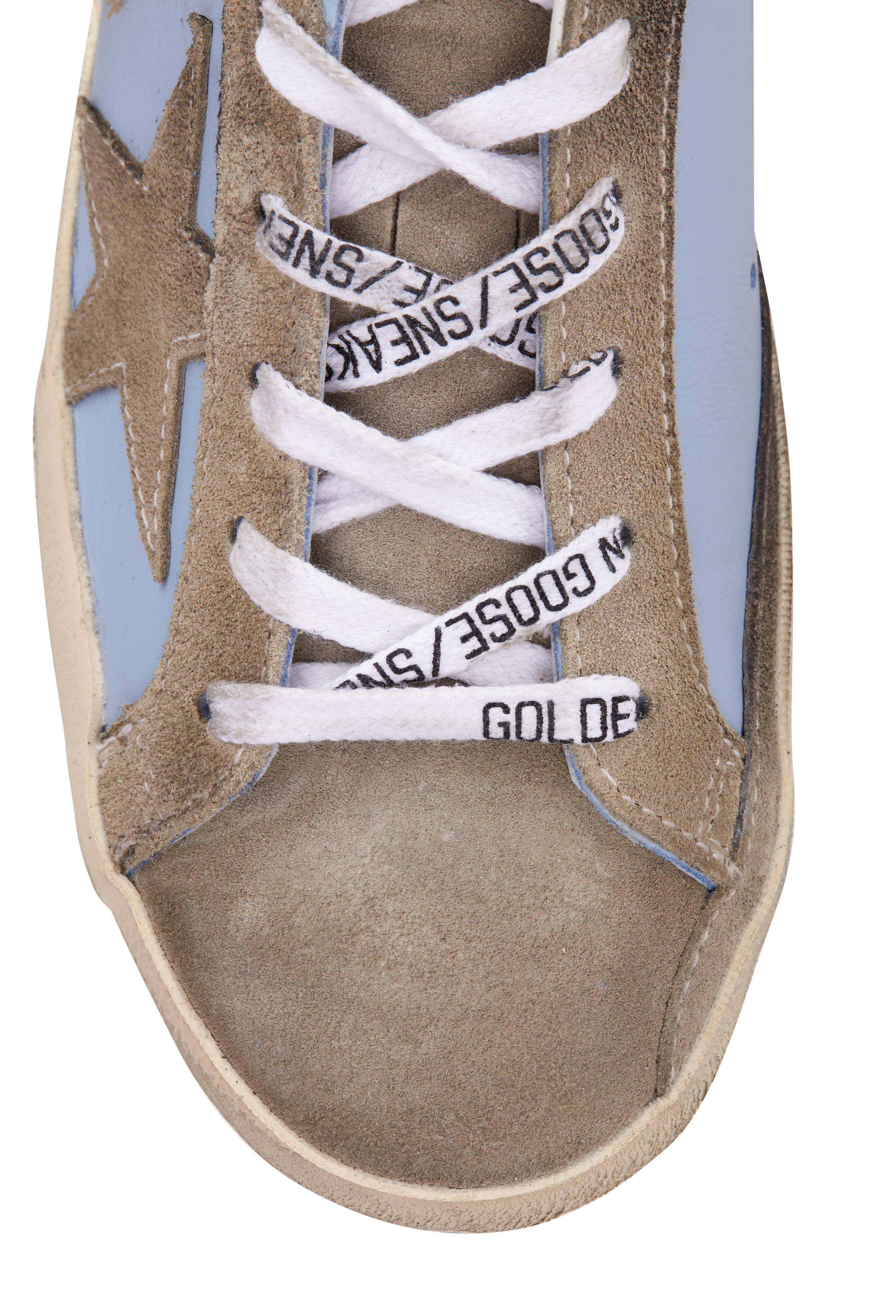 【関税込み】GOLDEN GOOSE Superstar' sneakers Golden Goose - Super-Star Sky Blue Leather Sneaker