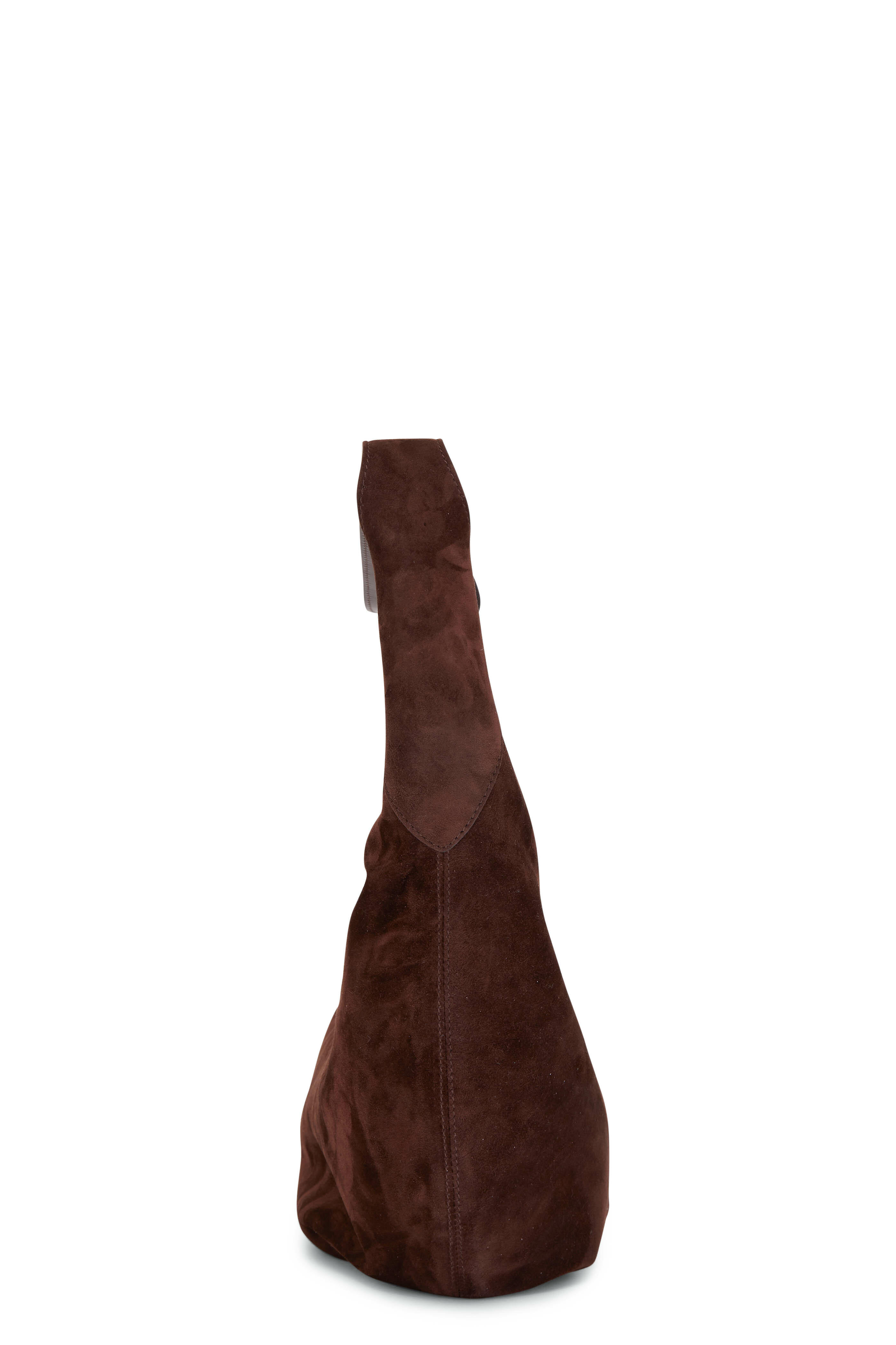 The August Hobo in Coffee Suede– KHAITE