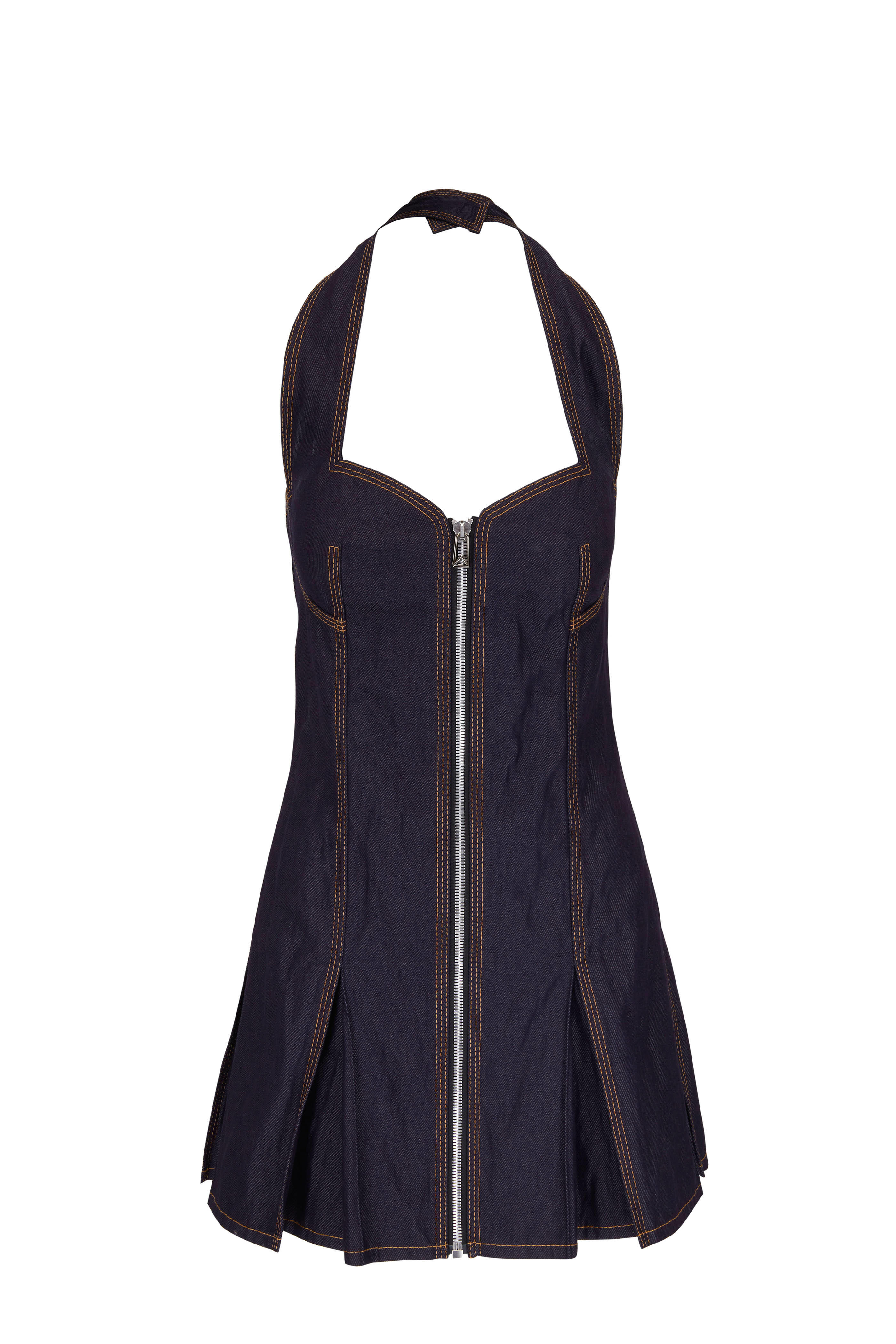 Bottega Veneta - Indigo Denim Twill Mini Dress | Mitchell Stores