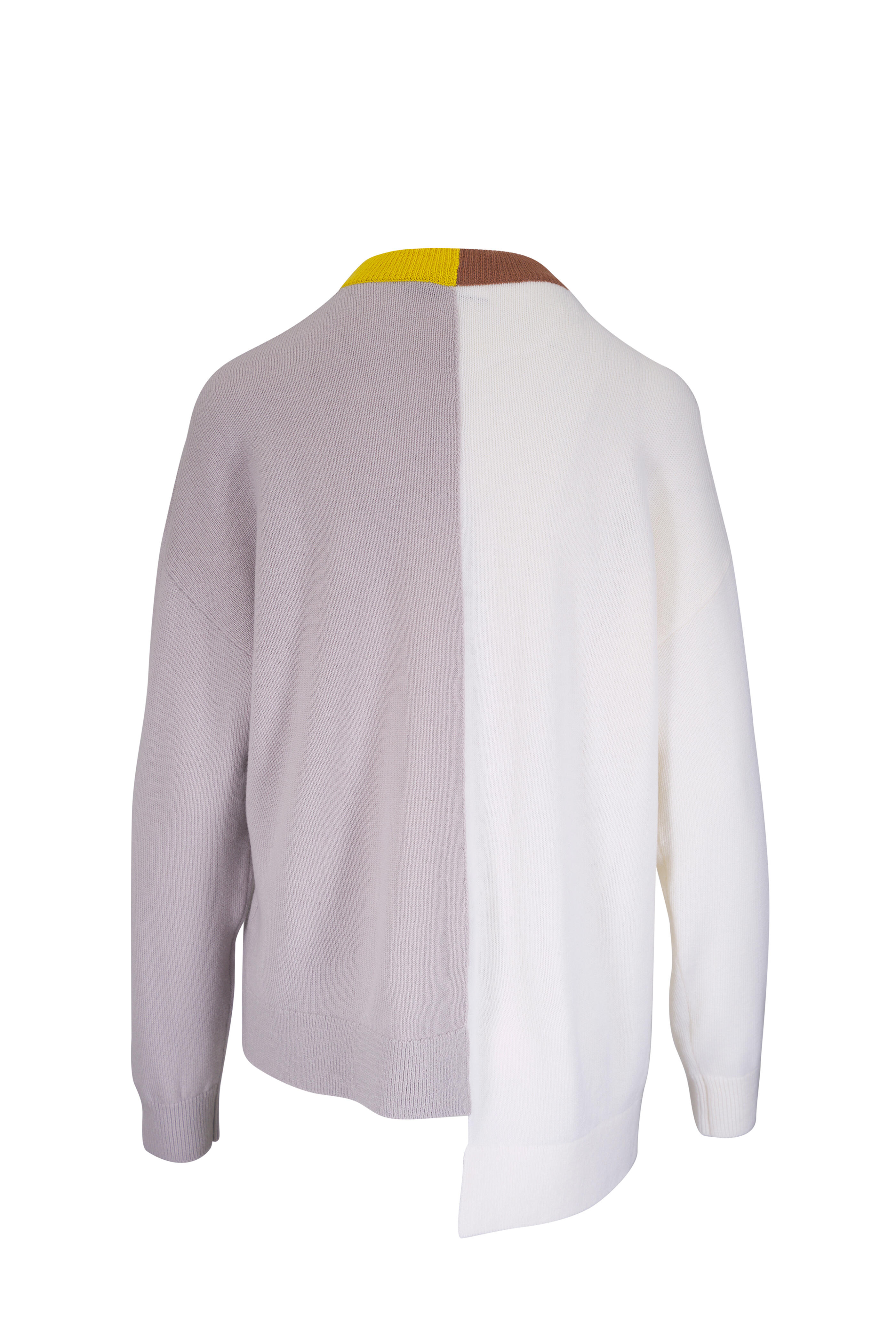 Loewe - Asymmetric Mustard & Bronze Colorblock Sweater
