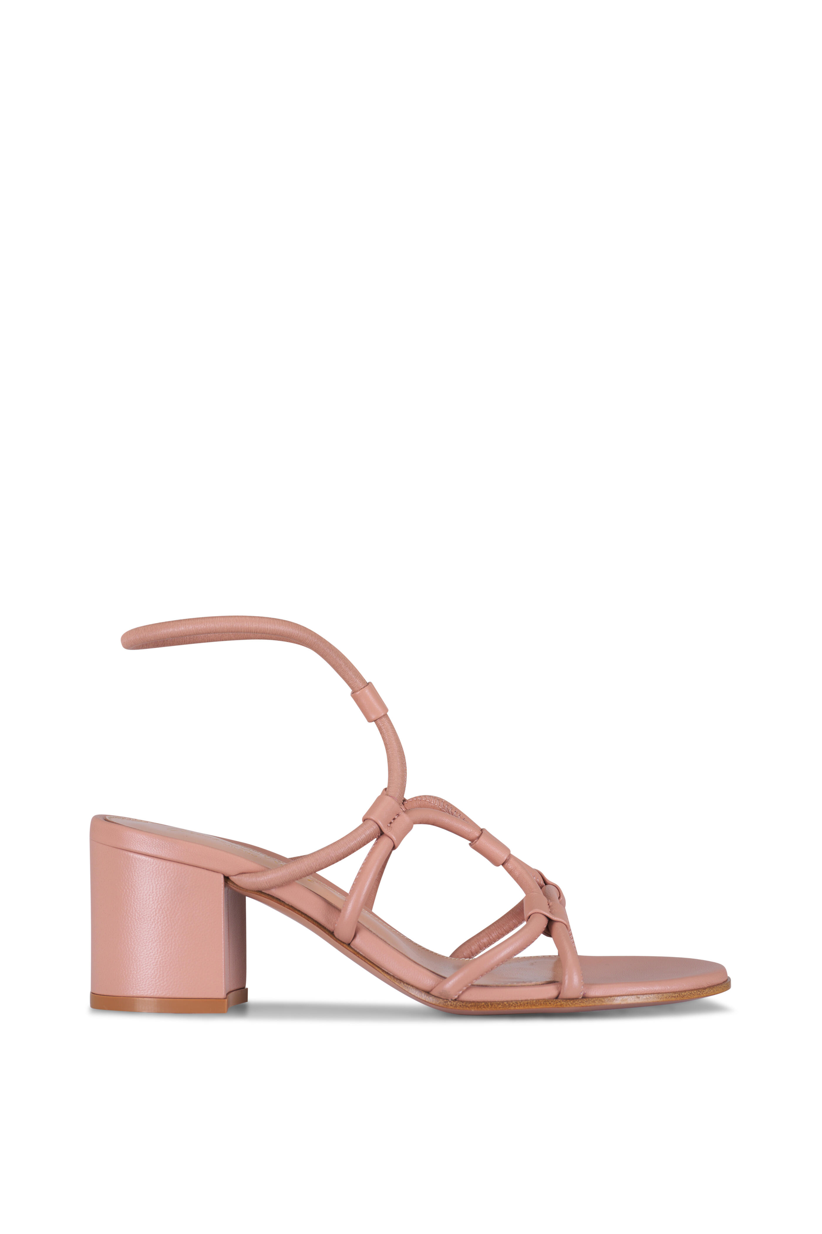 Gianvito Rossi - Peach Strappy Slingback Sandal, 60mm