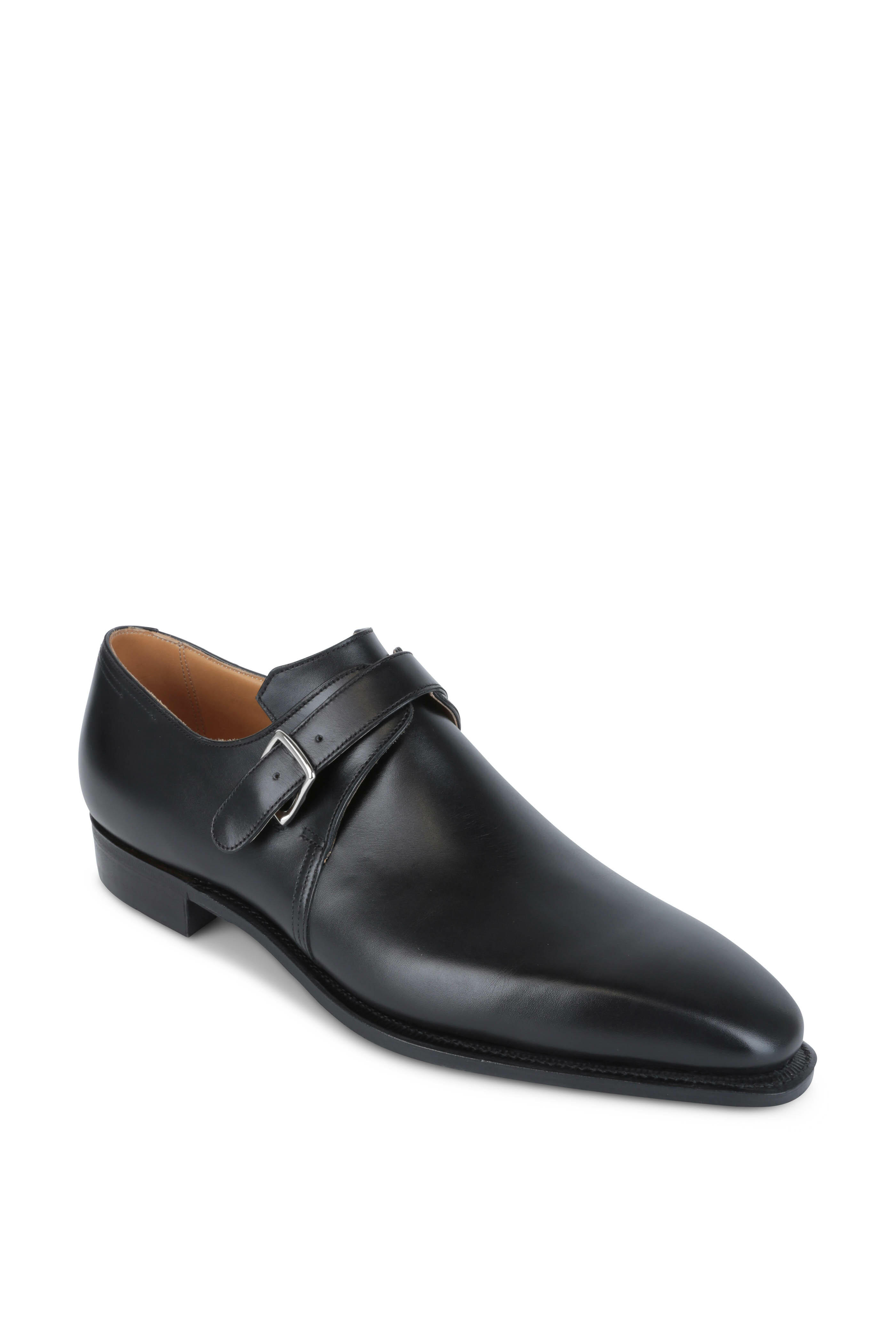Corthay - Pullman Arca Black Leather Monk Shoe