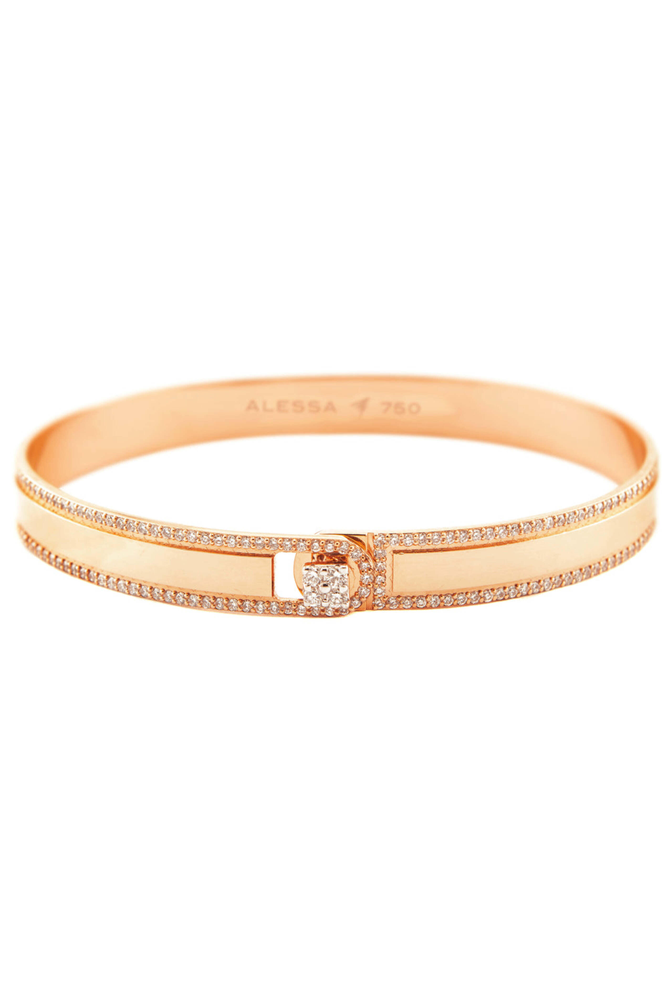 Alessa - Rose Gold Diamond Border Spectrum Bracelet