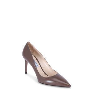DADA ぴー Prada - Dark Taupe Leather Pointed Toe Pump, 85mm