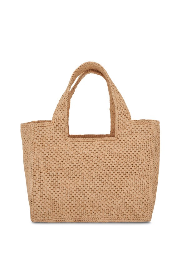 Loewe - Small Natural Raffia Logo Shoulder Bag 