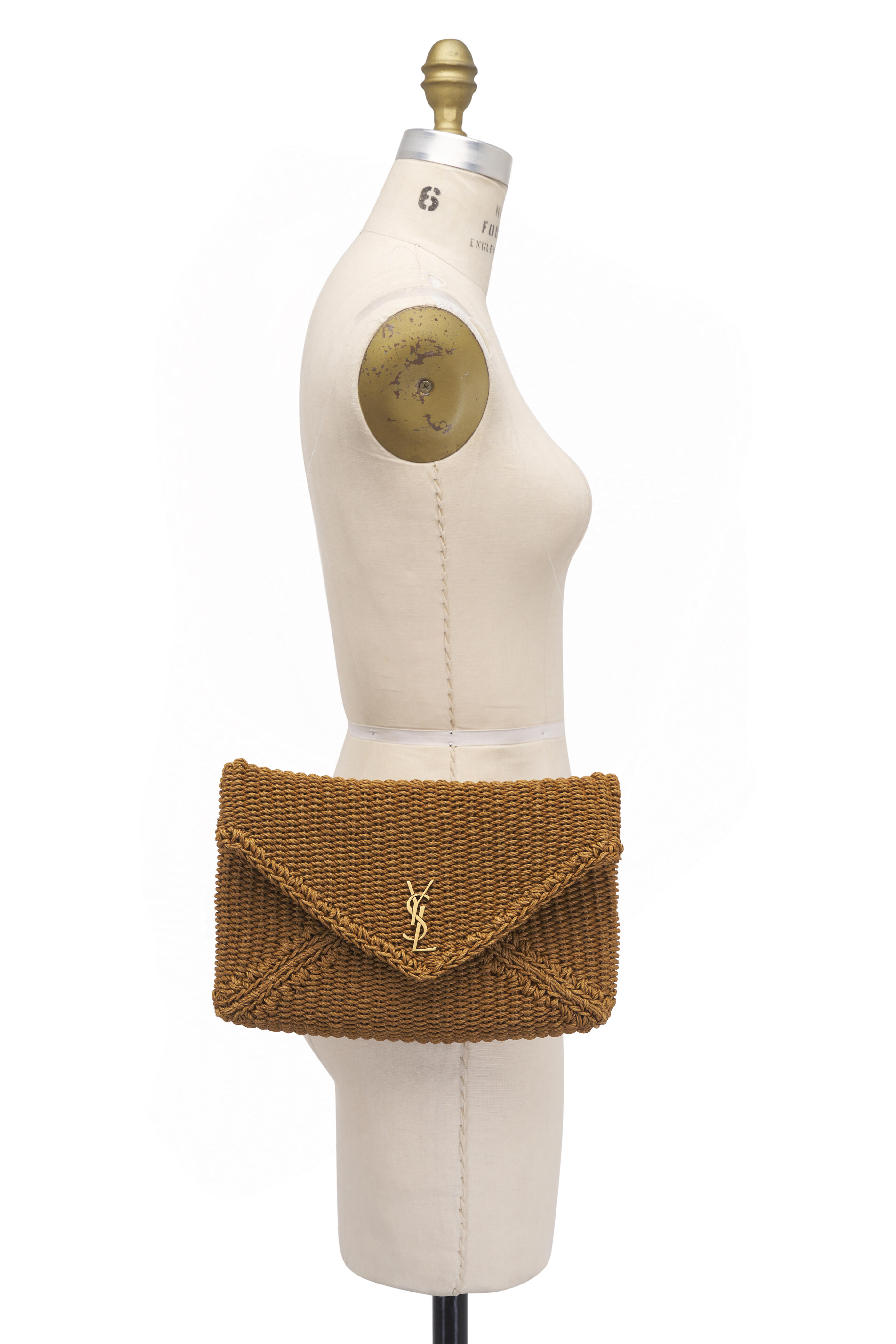 Saint Laurent - Large Busta Light Brown Rope Pouch