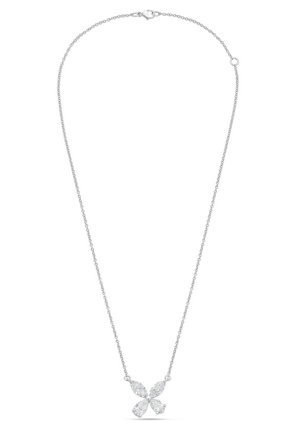 Diana M Jewels Platinum Diamond Pendant Necklace - view 1