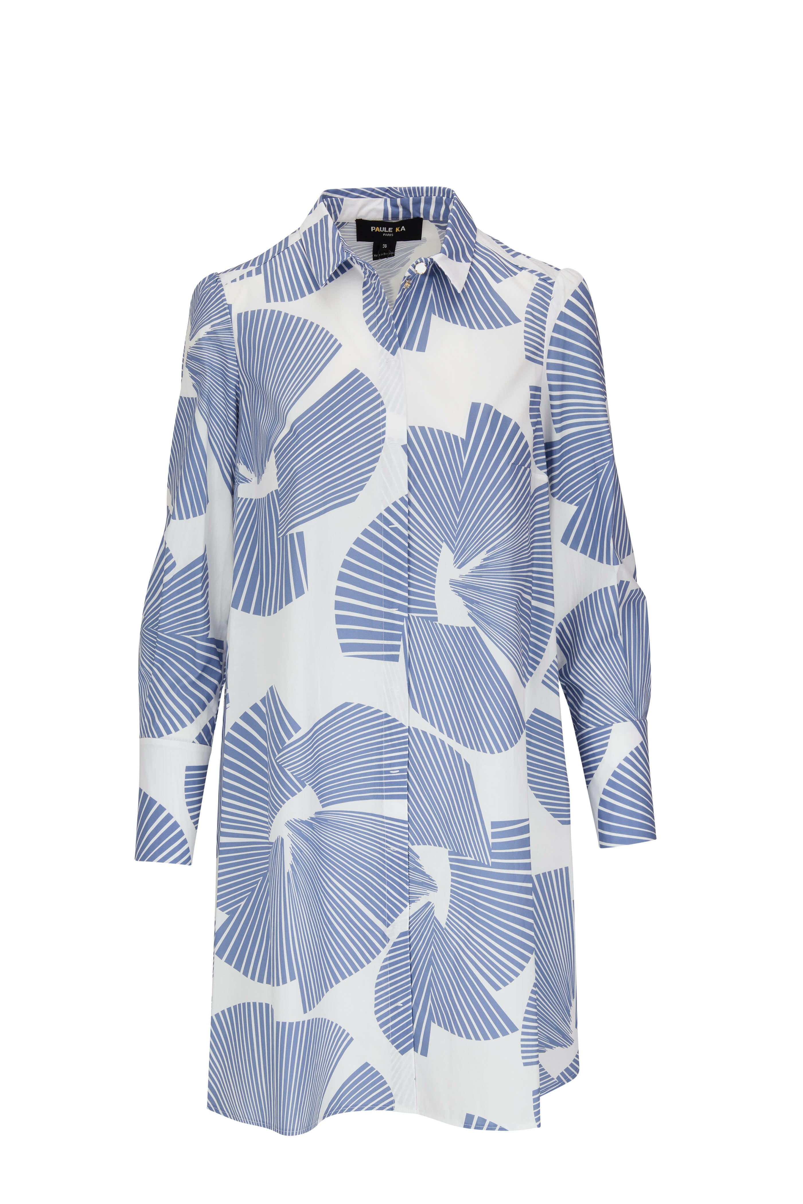 Paule Ka - Printed Long Sleeve Shirt Dress