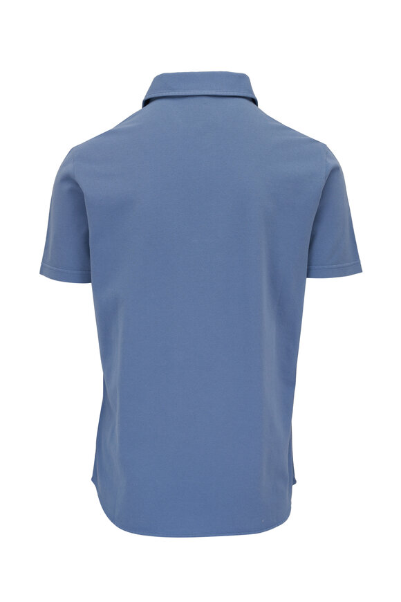 Loro Piana -  Blue Cotton Piqué Polo