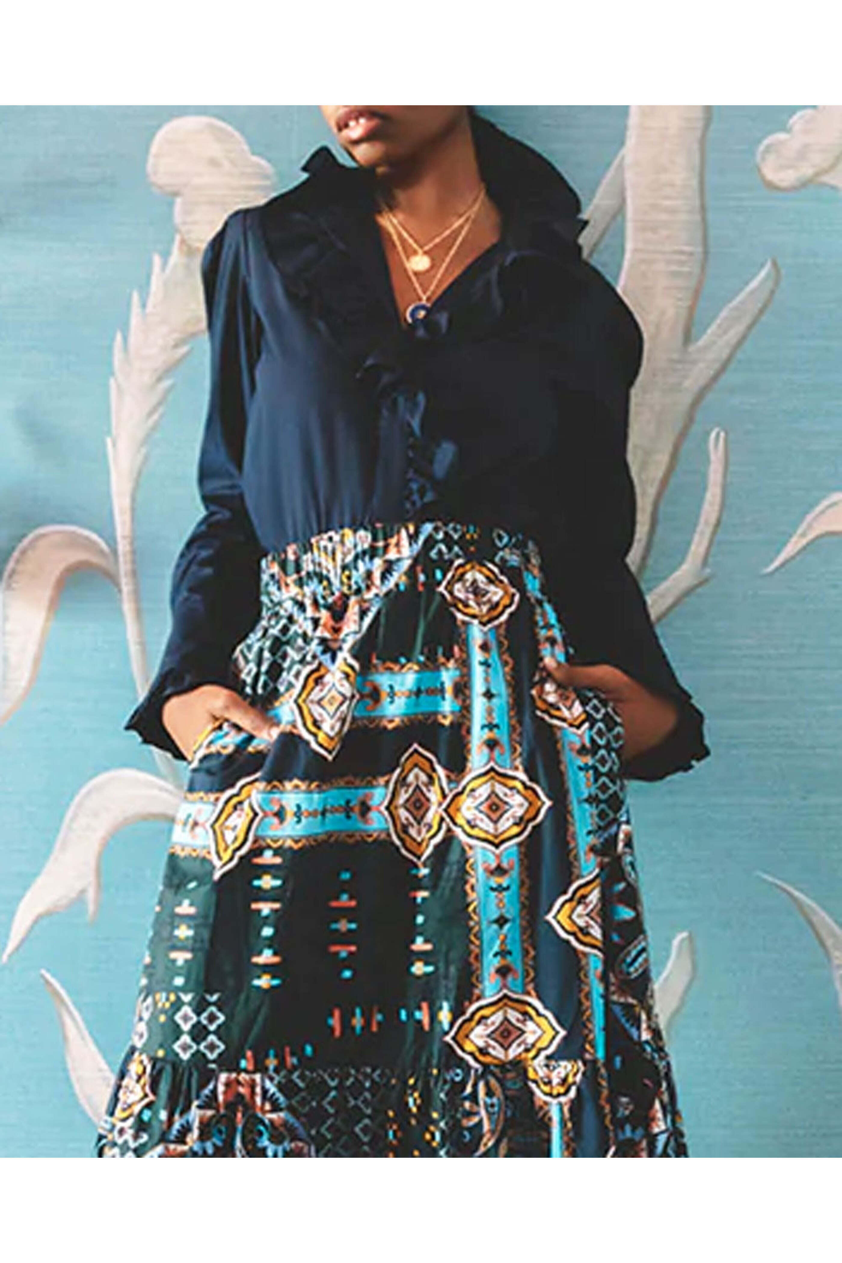 Cara Cara - Navy Anne Blouse