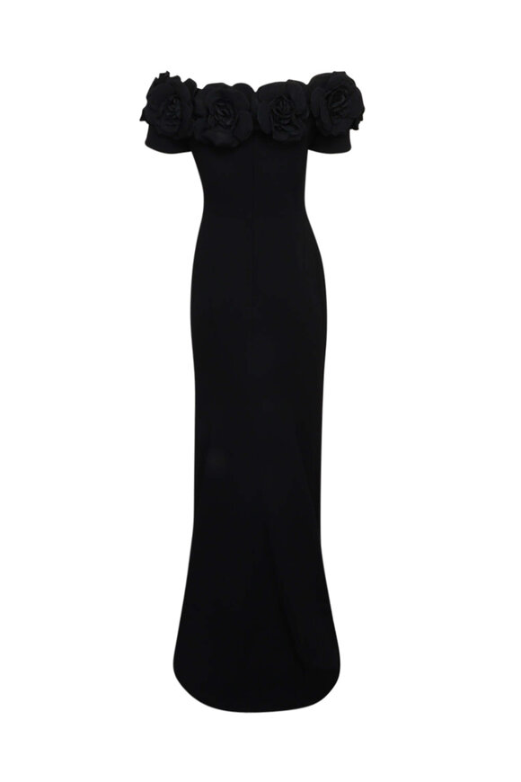 Catherine Regehr Black Off The Shoulder Trumpet Gown - view 2