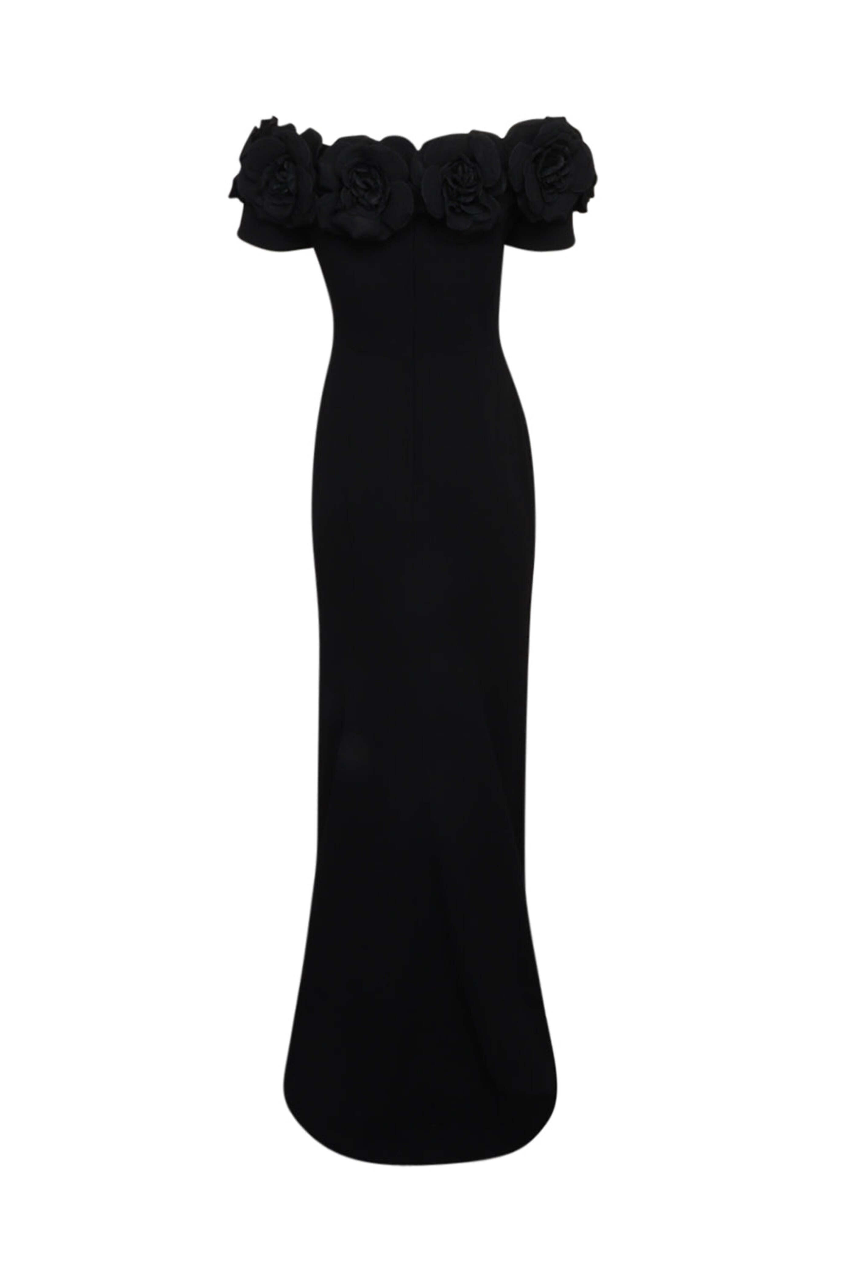 Catherine Regehr - Black Off The Shoulder Trumpet Gown