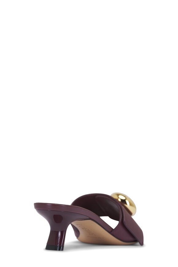 Loewe Burgundy Pebble Leather Sandal, 45mm - view 5