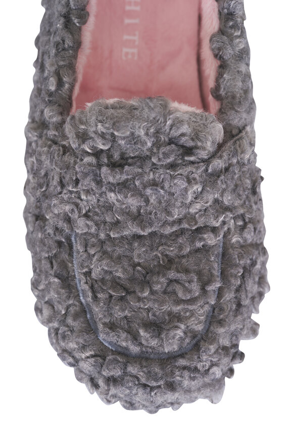 Ron White Teddy Slate Blue Boucle Flat - view 4