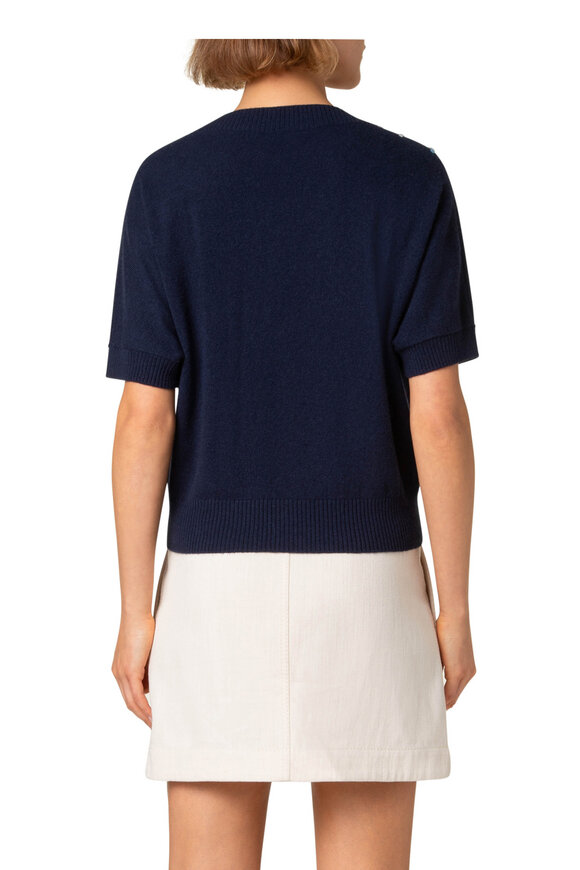 Akris Punto - Navy Blue Wool & Cashmere Sweater