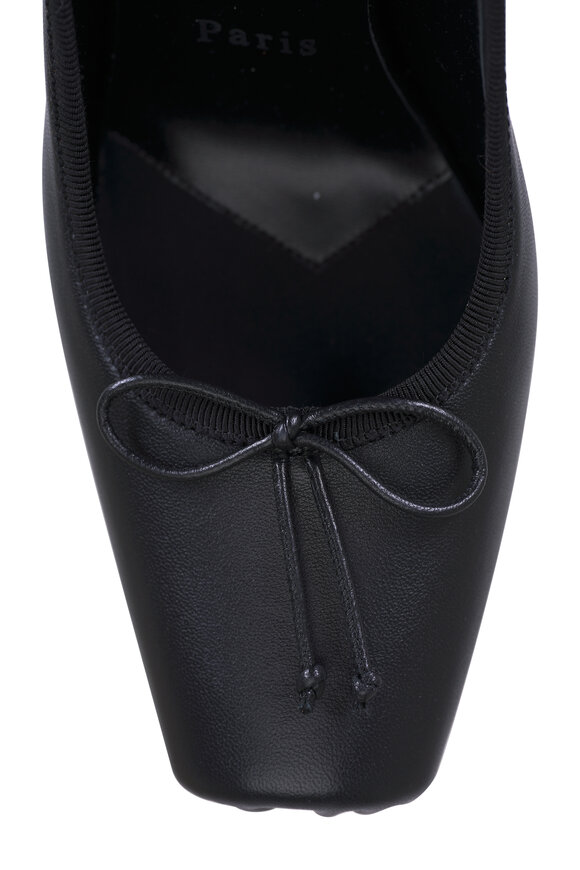 Christian Louboutin Cassia Black Leather Mule, 100mm - view 5