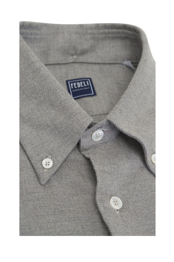 Fedeli - Gray Flannel Sport Shirt