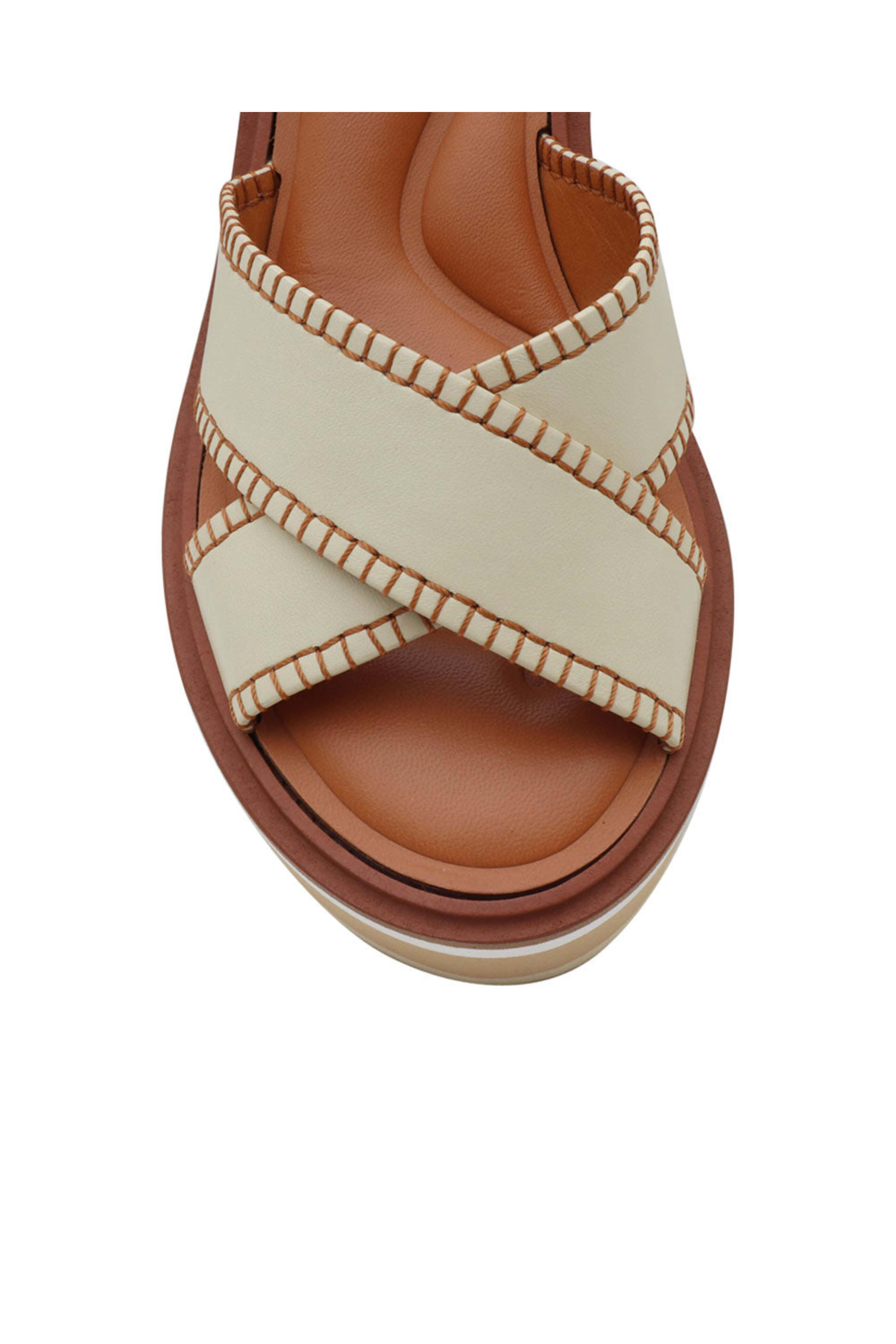 Robert Clergerie - Charline Leather Platform Sandals in Raffia