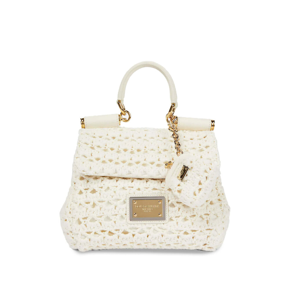 Dolce & Gabbana - Sicily Leather-Trimmed Crochet Tote Bag in