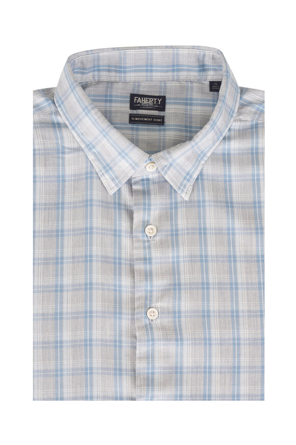 Faherty Brand Movement™ Monterey Silver Peak Plaid Sport Shirt - view 1