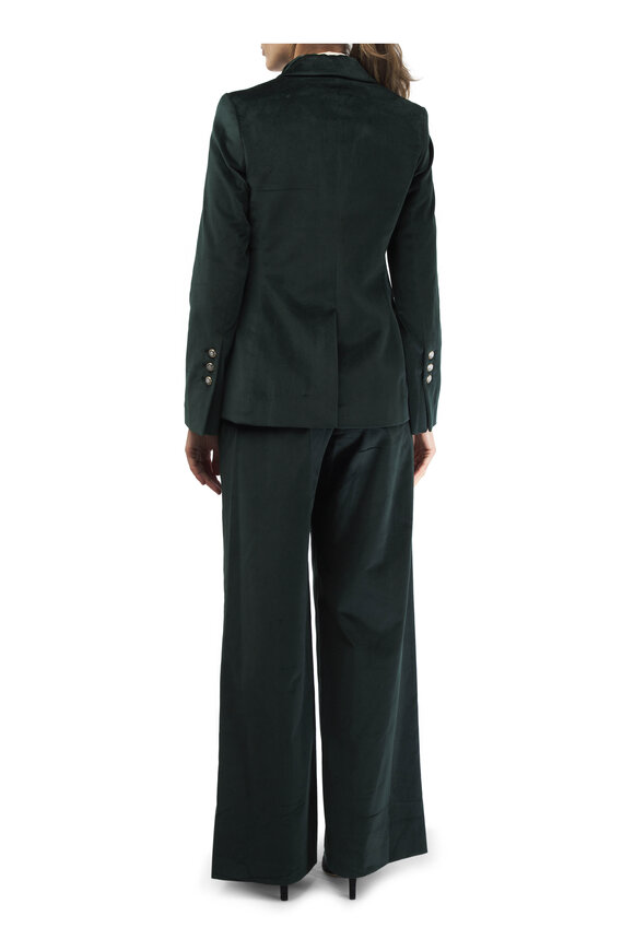 TWP - Demie Straight Leg Forest Luxe Velvet Pant